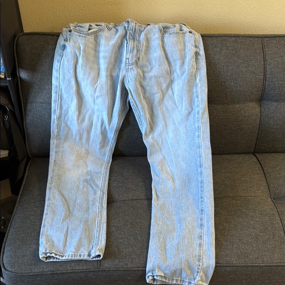 Hollister Men's Slim Straight Jeans in Light Blue